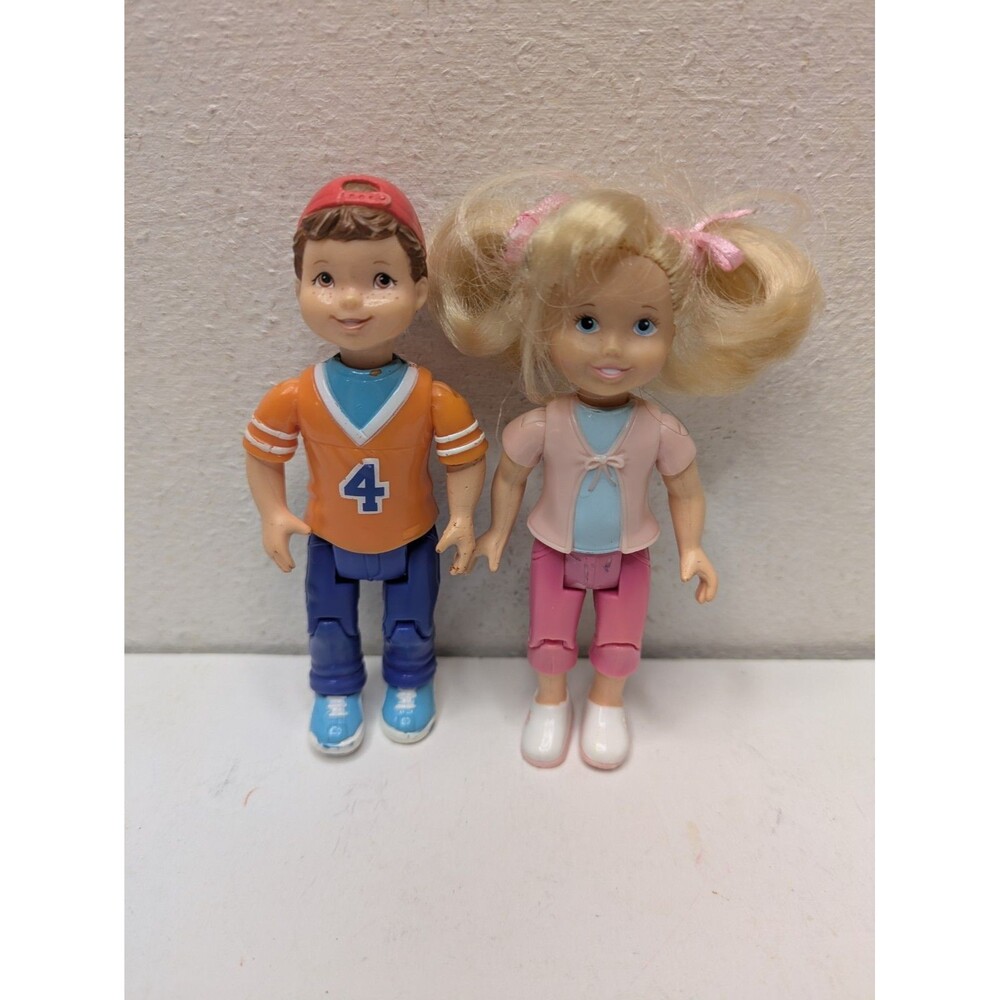 Fisher Price Loving Family Sweet Street Dolls Brother & Sister Blonde Brunette